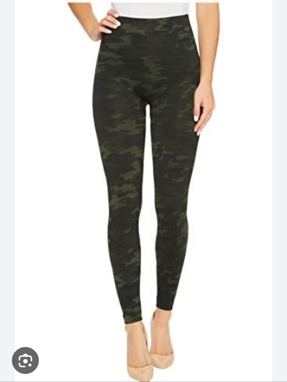 SPANX Olive Camo High-Waist Leggings